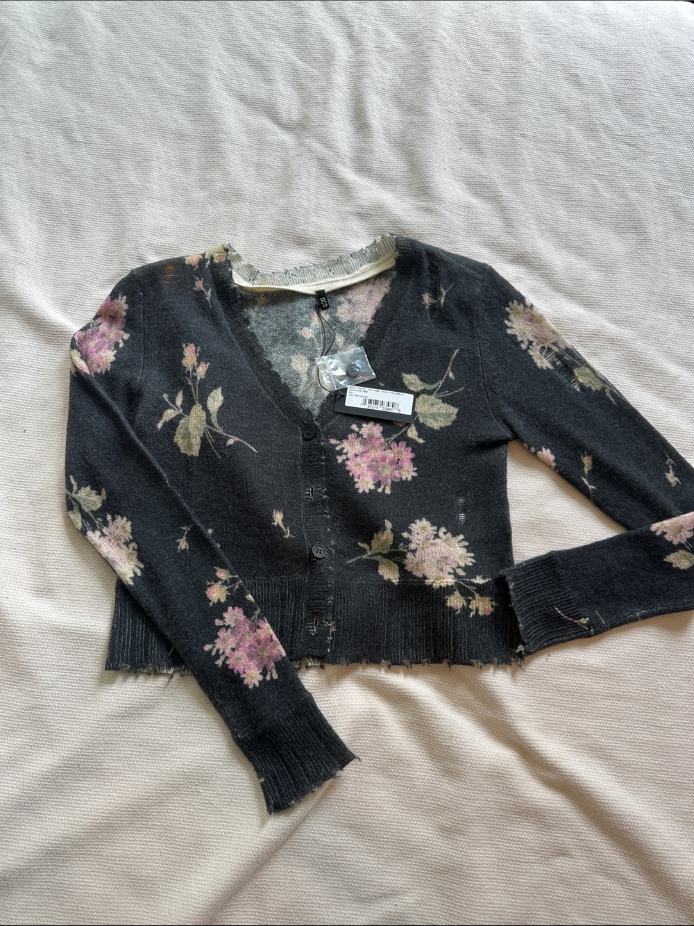 R-13 Floral  Black baby Cardigan